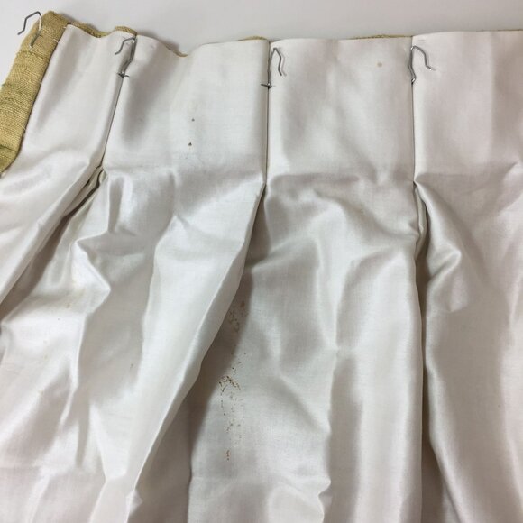 Vintage 1950s Drapes Curtains Weighted Corners Orange Green Woven Lined 46"x44" - Picture 5 of 7